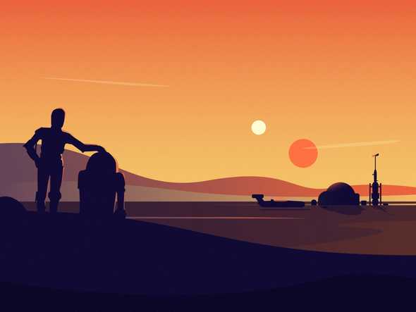 Tatooine - planeta o dwóch słońcach.